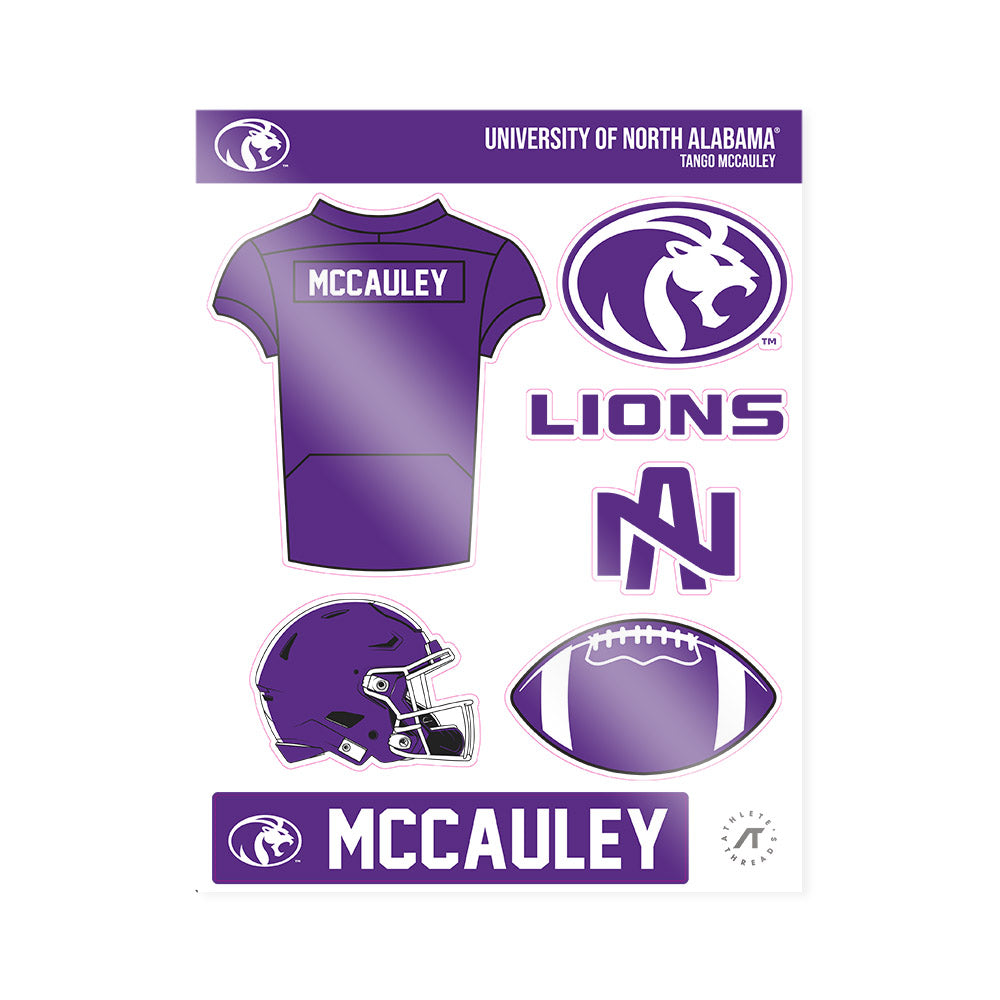 North Alabama - NCAA Football : Tango McCauley - Sticker Sheet-0