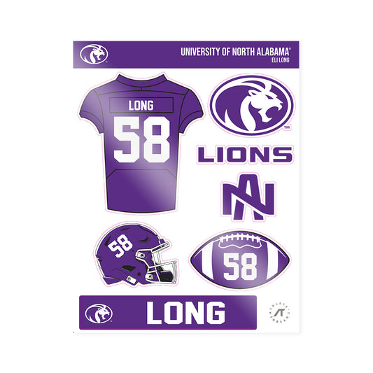 North Alabama - NCAA Football : Eli Long - Sticker Sheet-0