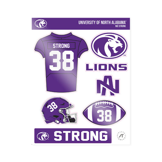 North Alabama - NCAA Football : Nic Strong - Sticker Sheet-0