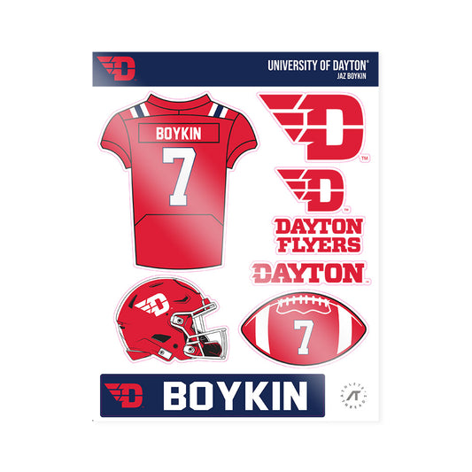 Dayton - NCAA Football : Jaz Boykin - Sticker Sheet-0