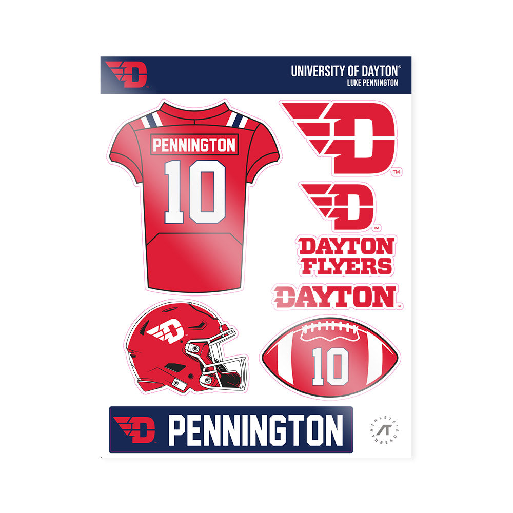 Dayton - NCAA Football : Luke Pennington - Sticker Sheet-0