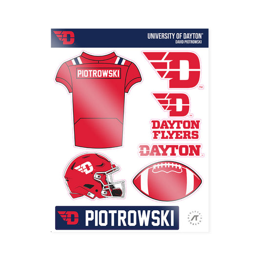 Dayton - NCAA Football : David Piotrowski - Sticker Sheet-0