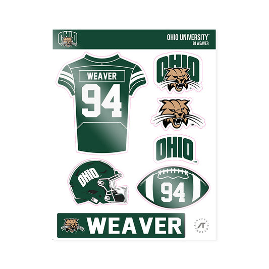 Ohio - NCAA Football : Bj Weaver - Sticker Sheet-0