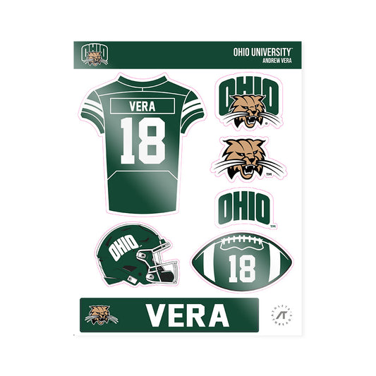Ohio - NCAA Football : Andrew Vera - Sticker Sheet-0