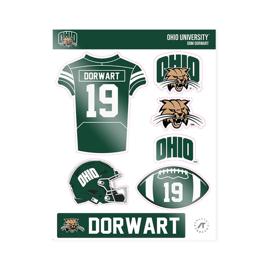Ohio - NCAA Football : Dom Dorwart - Sticker Sheet-0