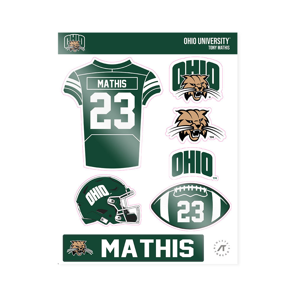 Ohio - NCAA Football : Tony Mathis - Sticker Sheet-0