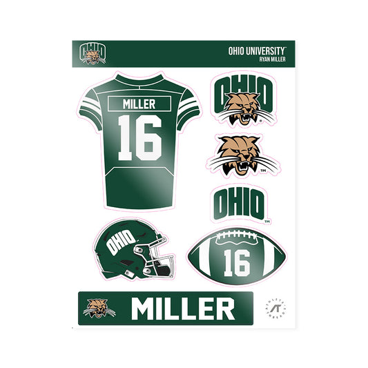 Ohio - NCAA Football : Ryan Miller - Sticker Sheet-0