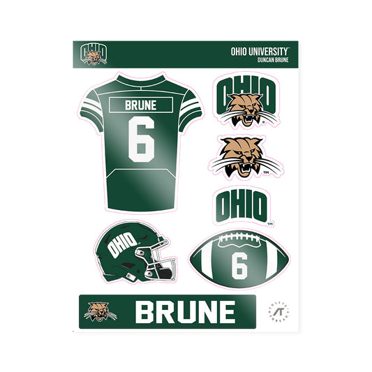 Ohio - NCAA Football : Duncan Brune - Sticker Sheet-0