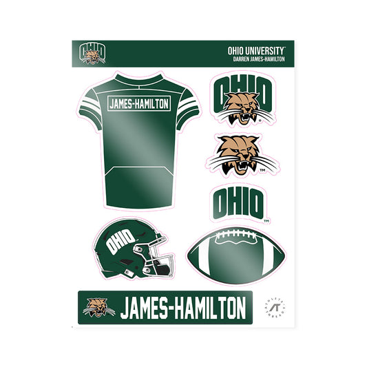 Ohio - NCAA Football : Darren James-Hamilton - Sticker Sheet-0