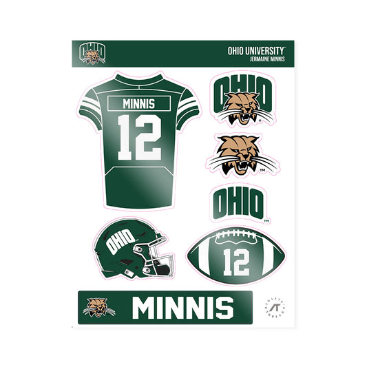 Ohio - NCAA Football : Jermaine Minnis - Sticker Sheet-0