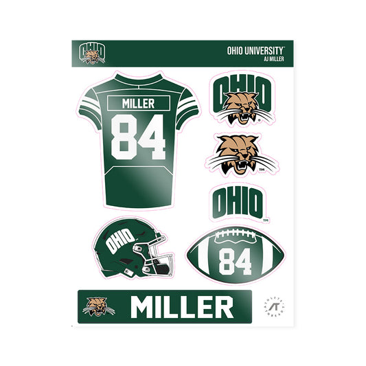 Ohio - NCAA Football : AJ Miller - Sticker Sheet-0