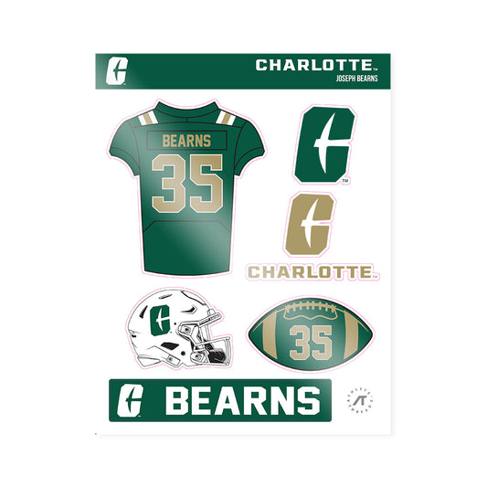 UNC Charlotte - NCAA Football : Joseph Bearns - Sticker Sheet-0