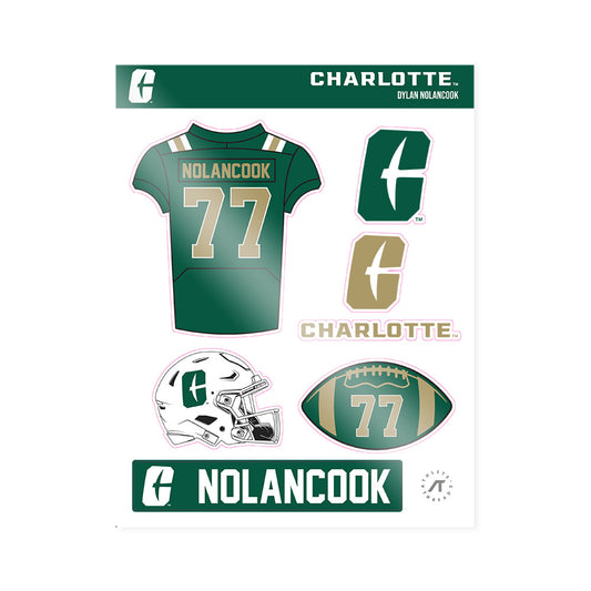 UNC Charlotte - NCAA Football : Dylan NolanCook - Sticker Sheet-0