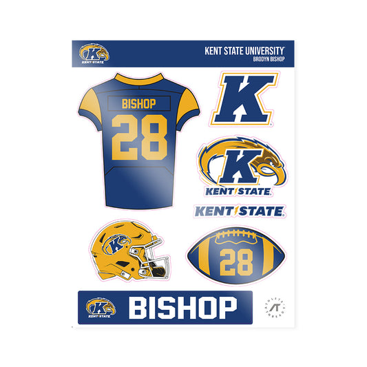 Kent State - NCAA Football : Brodyn Bishop - Sticker Sheet-0