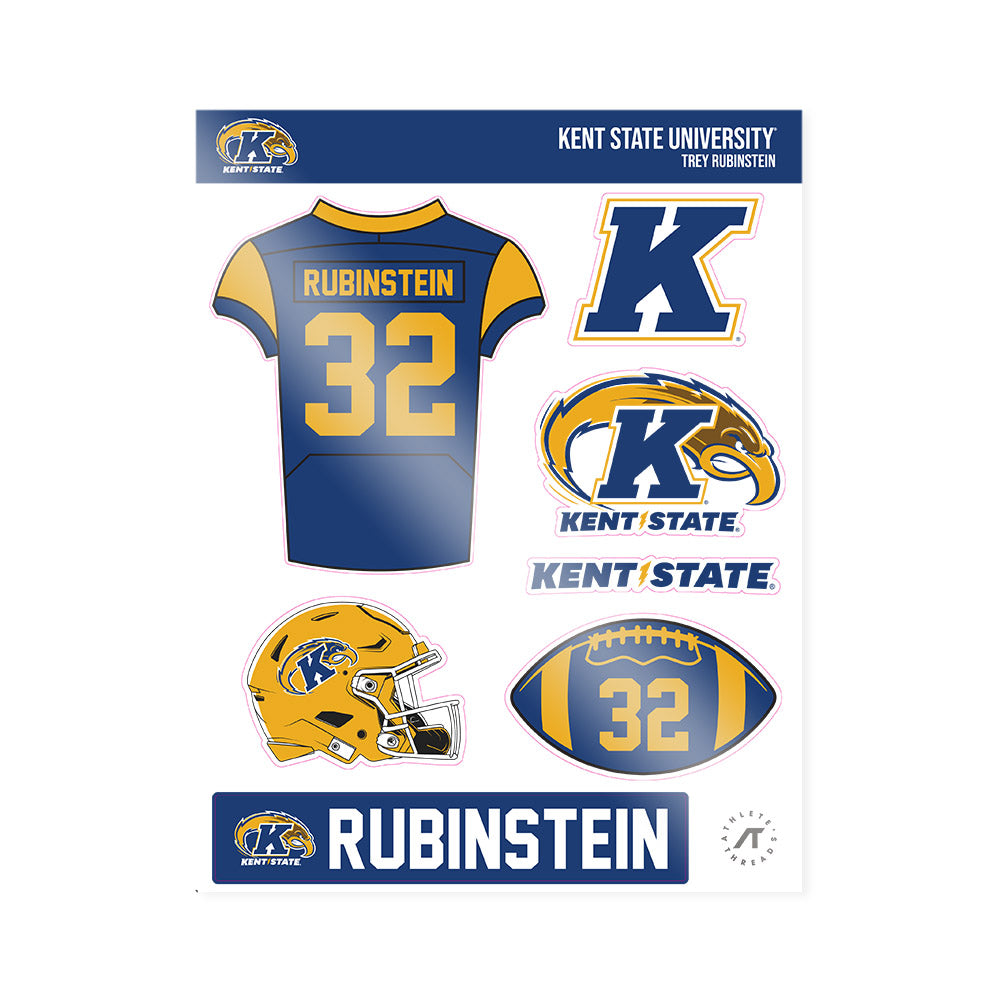 Kent State - NCAA Football : Trey Rubinstein - Sticker Sheet-0
