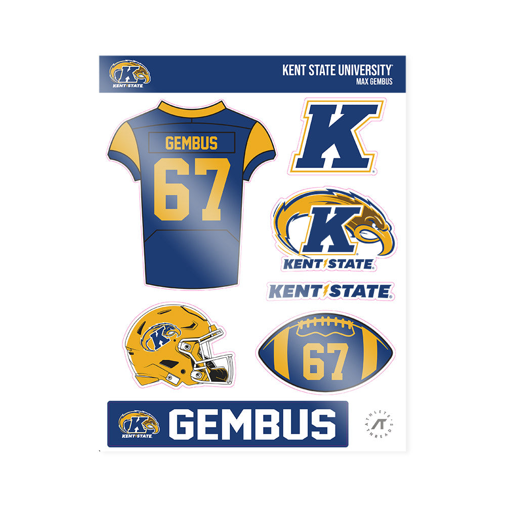 Kent State - NCAA Football : Max Gembus - Sticker Sheet-0