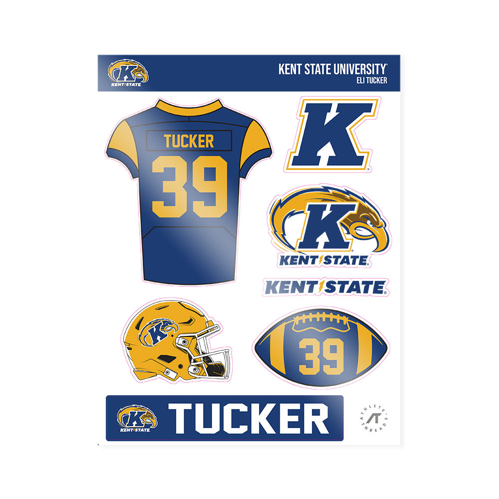 Kent State - NCAA Football : Eli Tucker - Sticker Sheet-0