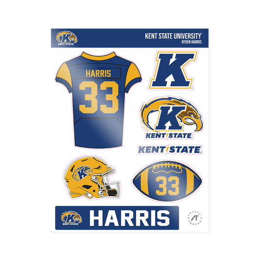 Kent State - NCAA Football : Ayden Harris - Sticker Sheet-0