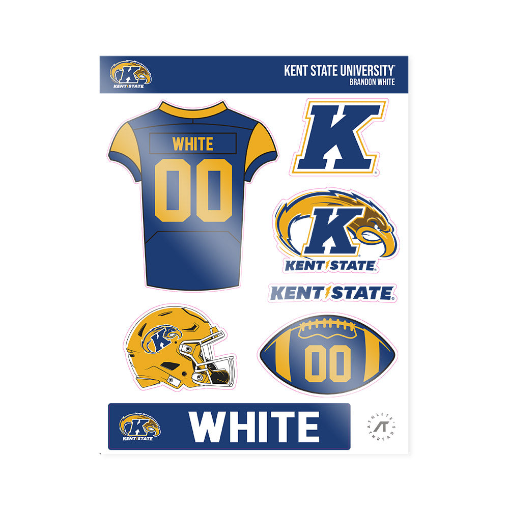 Kent State - NCAA Football : Brandon White - Sticker Sheet-0