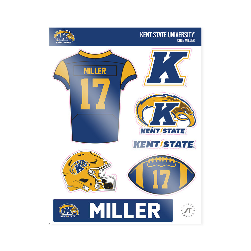 Kent State - NCAA Football : Cole Miller - Sticker Sheet-0