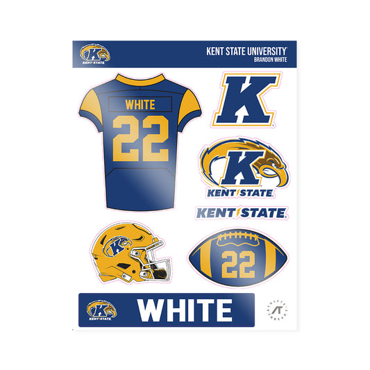 Kent State - NCAA Football : Brandon White - Sticker Sheet-0