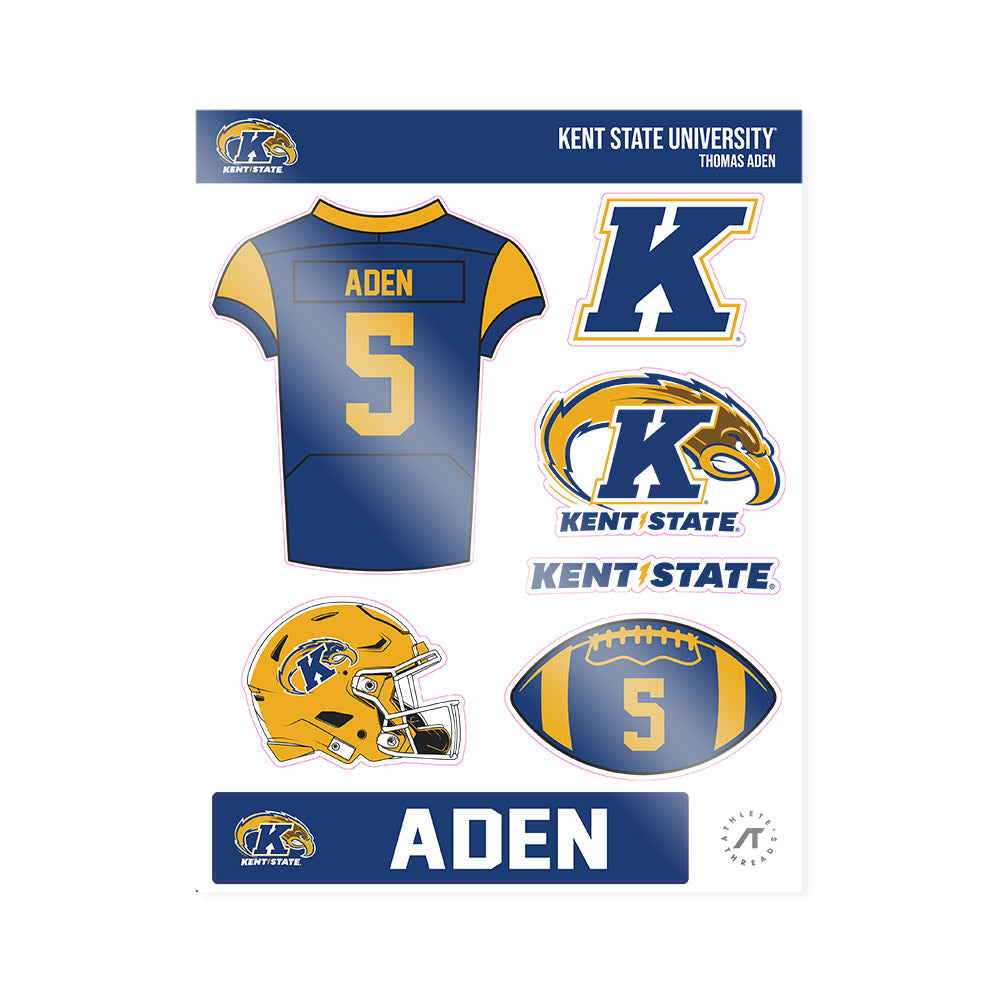 Kent State - NCAA Football : Thomas Aden - Sticker Sheet-0