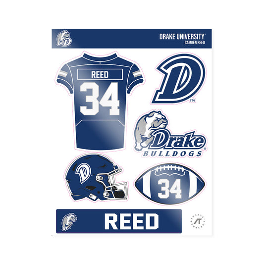 Drake - NCAA Football : Camren Reed - Sticker Sheet-0