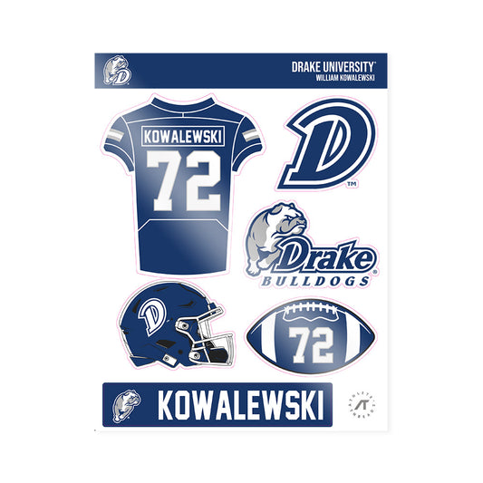 Drake - NCAA Football : William Kowalewski - Sticker Sheet-0
