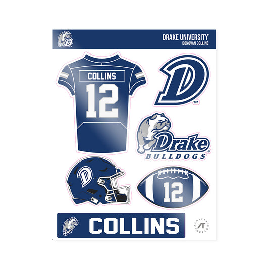 Drake - NCAA Football : Donovan Collins - Sticker Sheet-0