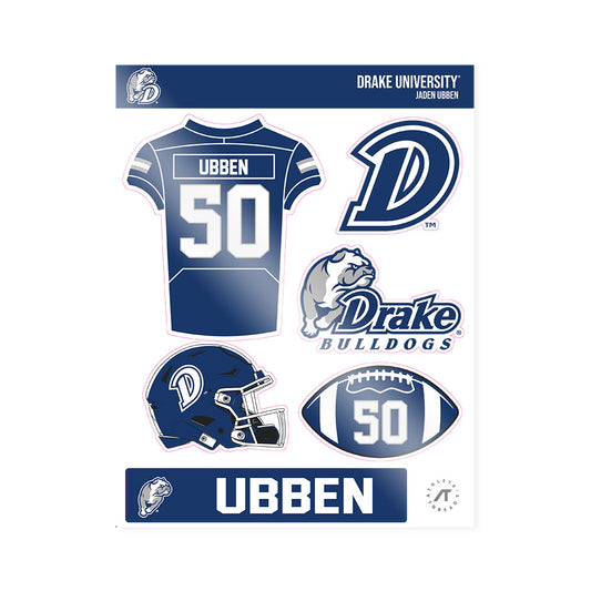 Drake - NCAA Football : Jaden Ubben - Sticker Sheet-0