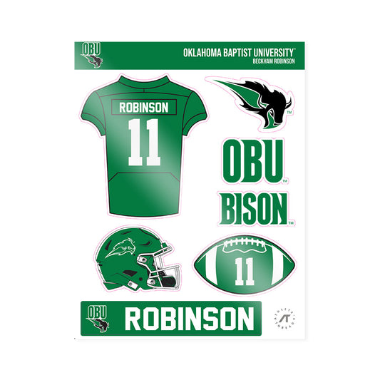 OKBU - NCAA Football : Beckham Robinson - Sticker Sheet-0