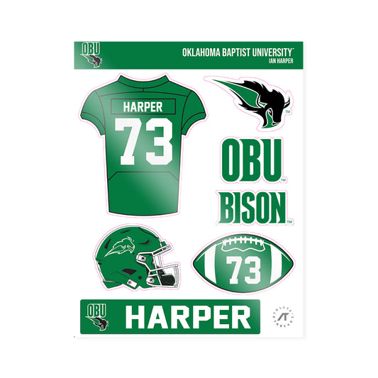 OKBU - NCAA Football : Ian Harper - Sticker Sheet-0