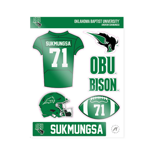 OKBU - NCAA Football : Andrew Sukmungsa - Sticker Sheet-0
