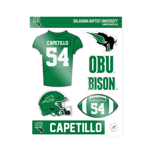 OKBU - NCAA Football : Landen Capetillo - Sticker Sheet-0