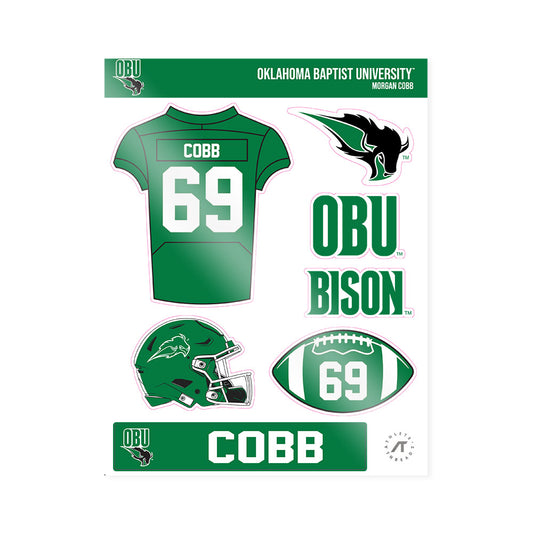 OKBU - NCAA Football : Morgan Cobb - Sticker Sheet-0