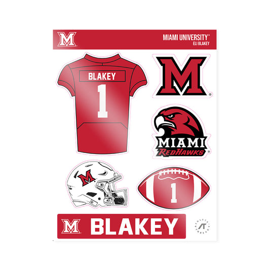 Miami of Ohio - Football Alumni : Eli Blakey - Sticker Sheet-0