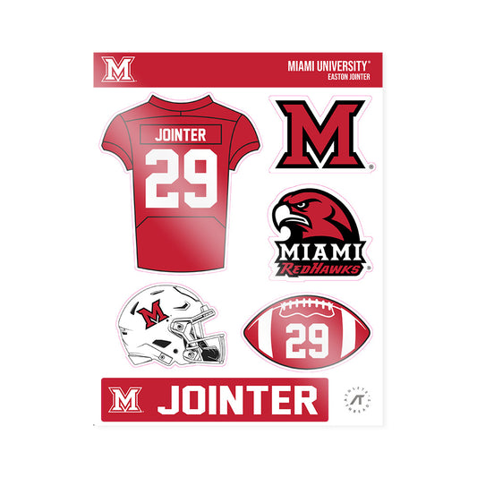 Miami of Ohio - NCAA Football : Easton Jointer - Sticker Sheet-0