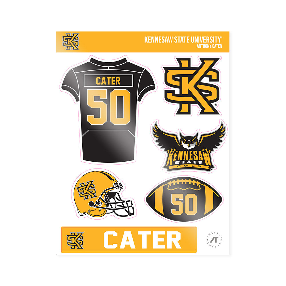 Kennesaw - NCAA Football : Anthony Cater - Sticker Sheet-0