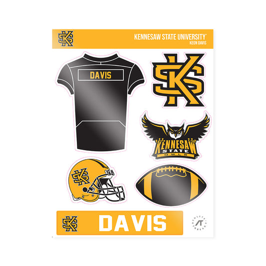 Kennesaw - NCAA Football : Keon Davis - Sticker Sheet-0