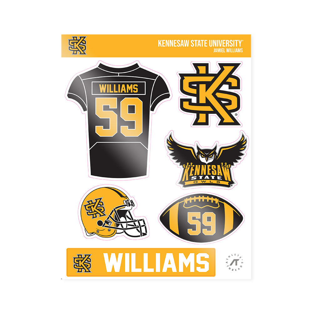Kennesaw - NCAA Football : Jamiel Williams - Sticker Sheet-0