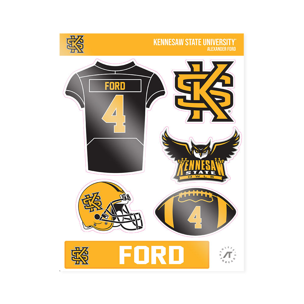 Kennesaw - NCAA Football : Alexander Ford - Sticker Sheet-0