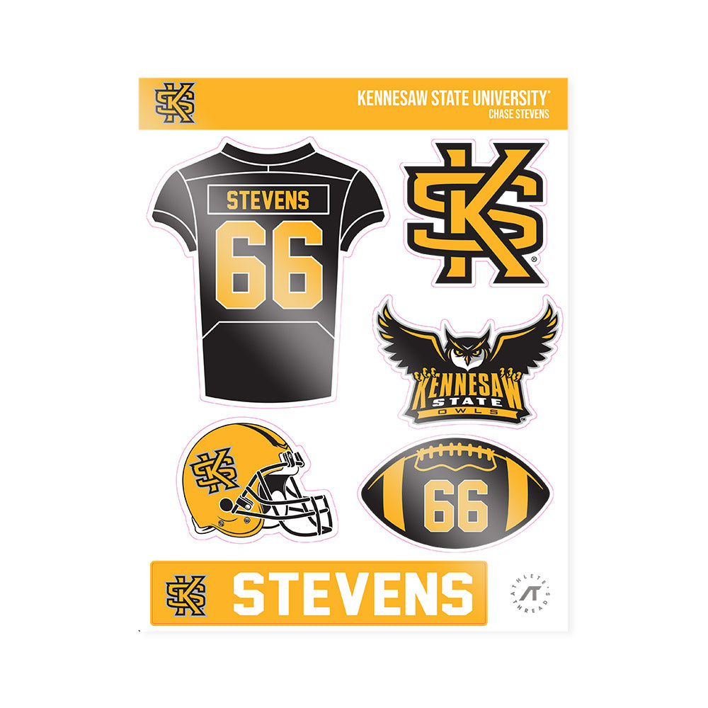 Kennesaw - NCAA Football : Chase Stevens - Sticker Sheet-0