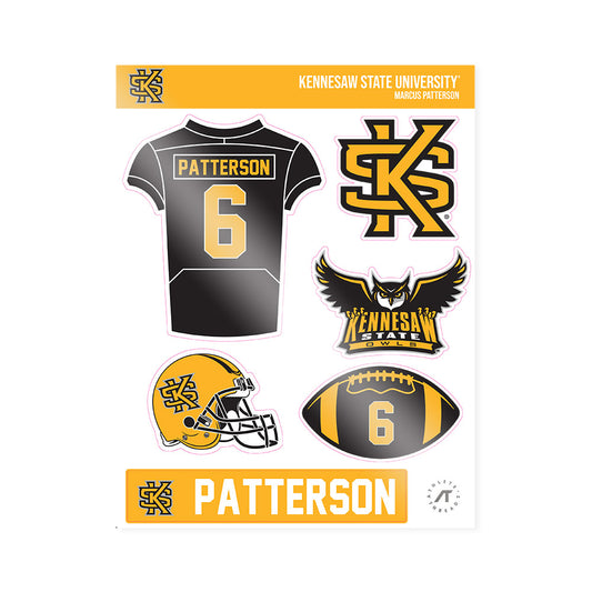 Kennesaw - NCAA Football : Marcus Patterson - Sticker Sheet-0