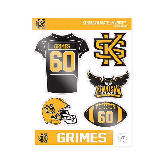 Kennesaw - NCAA Football : Jaiden Grimes - Sticker Sheet-0