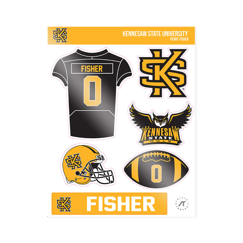 Kennesaw - NCAA Football : Perry Fisher - Sticker Sheet-0