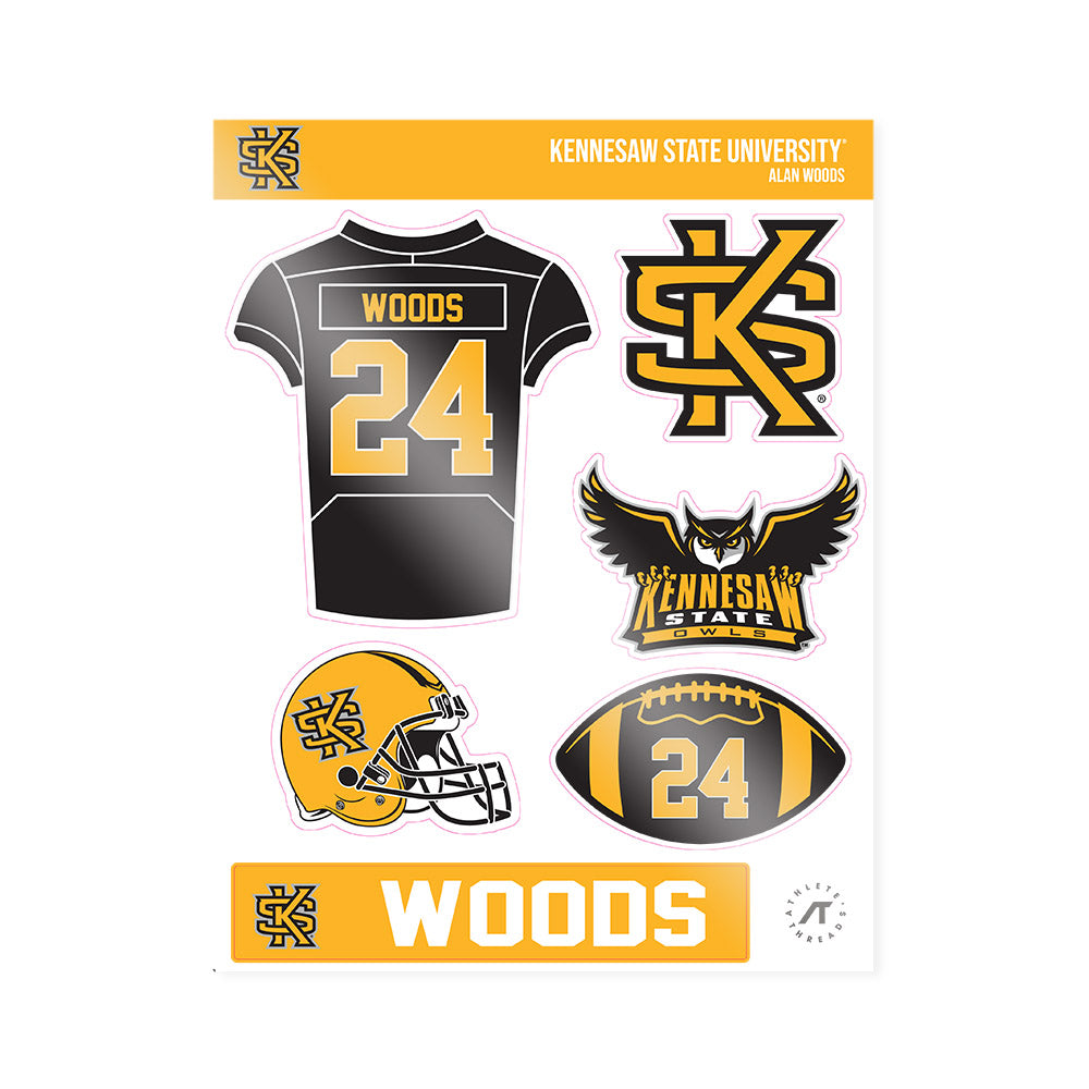 Kennesaw - NCAA Football : Alan Woods - Sticker Sheet-0