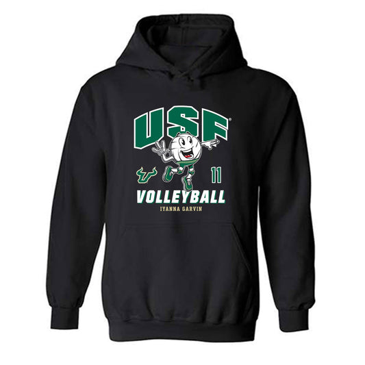 USF - NCAA Women's Volleyball : Iyanna Garvin - Fashion Shersey Hooded Sweatshirt-0