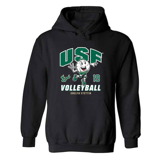 USF - NCAA Women's Volleyball : Emelyn Stettin - Fashion Shersey Hooded Sweatshirt-0