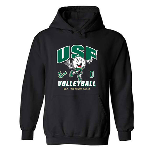 USF - NCAA Women's Volleyball : Samiyah Abdur-rahim - Fashion Shersey Hooded Sweatshirt-0