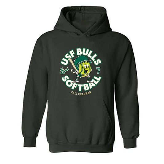 USF - NCAA Softball : Cali Chapman - Fashion Shersey Hooded Sweatshirt-0